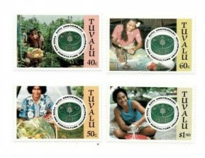 FULL SHEETS Tuvalu 1995 SC 689-92 - FAO, 50th Anniv. - 4 Sheets of 40 - MNH