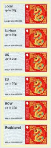 Gibraltar - Postfris/MNH - Complete set Year of the Snake 2025