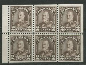 Canada - Scott 166c - Definitive Issue - 1930 - MNG  - Booklet Pane 2c stamp