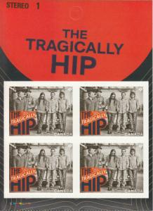 TRAGICALLY HIP = Canadian Record Artists = One BK Page of 4 Canada 2013 MNH