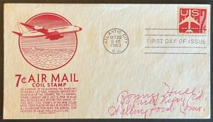 7¢ AIR MAIL STAMP #C61 OCT 22 1960 ATLANTIC CITY NJ FIRST DAY COVER (FDC) BX6