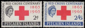 Pitcairn #36-37 Mint Never Hinged