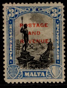 MALTA GV SG190, 3s black & blue, USED. Cat £24.