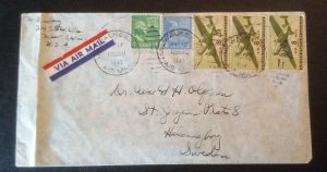 US SCOTT #C26 POSTAL COVER TO EUROPE VIA AIRMAIL  1948