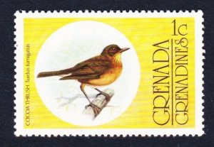 Grenadines Cocoa Thrush Bird 1976 MNH SC#146 SG#148