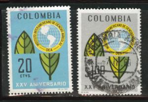 Colombia Scott 786, C511 Used  stamps