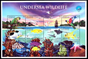 Antigua & Barbuda 1998 Undersea Wildlife Mint MNH Miniature Sheet SC 2163