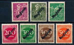 Germany #O22-O28  Set of 7 MH