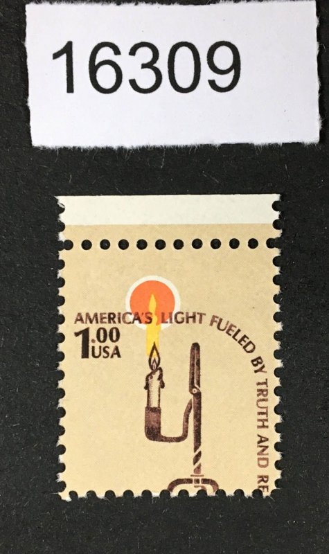 US STAMPS # 1610 MINT OG NH VAR. MISPERF+CANDLE HOLDER & TEXT SHIFT LOT #16309