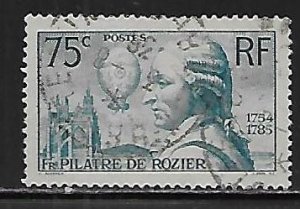 France 308 Pilatre de Rozier single Used 2022 Scott c.v. $2.75