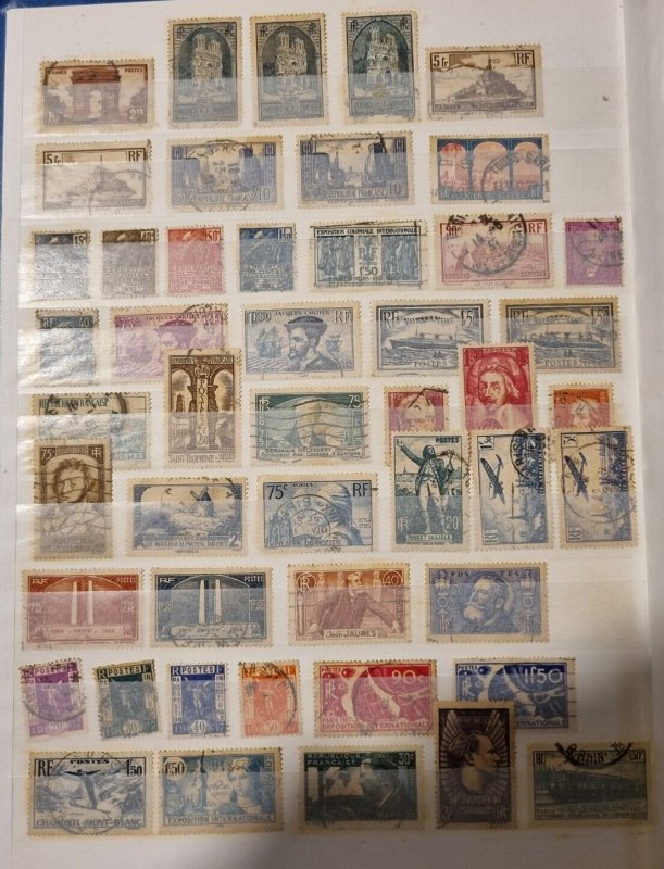 France Stamps 1930s'. Great Lot From Old Collection. #679