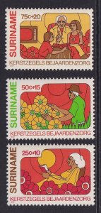 Surinam  #B276-B278  MNH  1980  welfare if the elderly