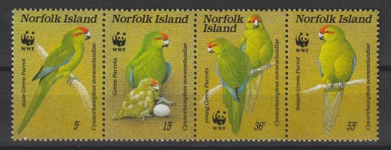 NORFOLK ISLAND 1987 WWF SG 425/28 MNH