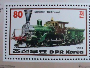 ​KOREA STAMP:1983- SC#2311 WORLD FAMOUS TRAIN-MNH RARE S/S SHEET.-VERY FINE