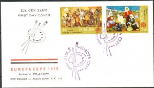 TURKEY 1975 EUROPA Set Sc 2004-2005 on Cachet FDC U/A