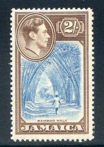 Jamaica 2/- Blue and Chocolate SG131 Mounted Mint