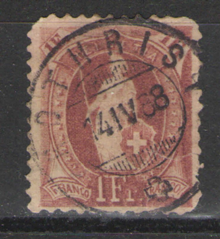 Switzerland 1882-1904 Sc# 87 Used Fair faults