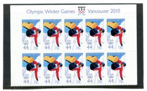 US  4436  Vancouver Winter Olympics 44c - Header Block of 10 - 2010