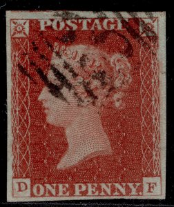 GB QV SG8, 1d red-brown PLATE 66, USED. Cat £35. DF