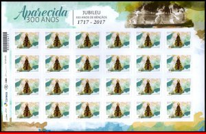 3360 BRAZIL 2017 JUBILEE OF OUR LADY OF APARECIDA, 300 YEARS, C-3706, SHEET MNH