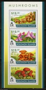 SOLOMON ISLANDS 2015 MUSHROOMS SHEET   MINT NH