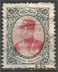 IRAN, 1933, used 1.20r, Nasser-eddin Shah Scott 781