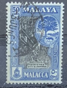 MALACCA 1960  50 CENTS SG57 USED