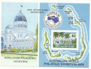 Cocos (Keeling) Islands 121 $2 Ausipex 84 SS MNH