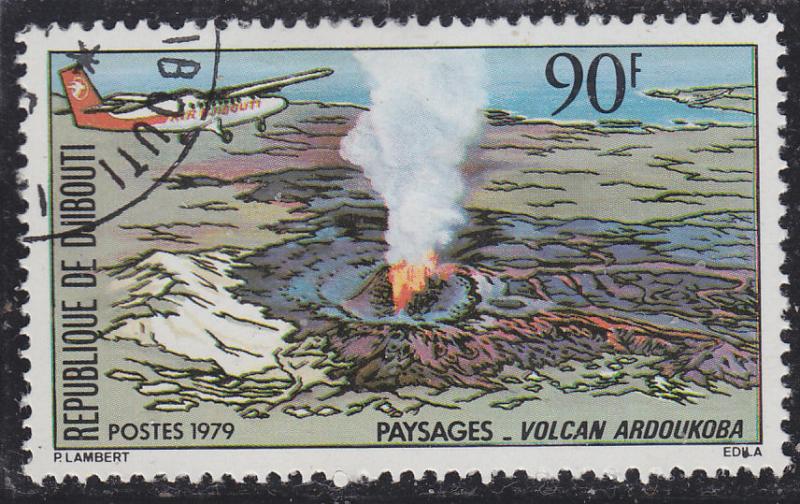 Dijabouti 492 Aircraft over Volcano 1979