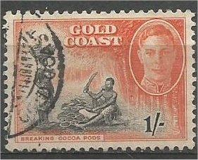 GOLD COAST, 1948, used 1sh, King George VI, Scott 138