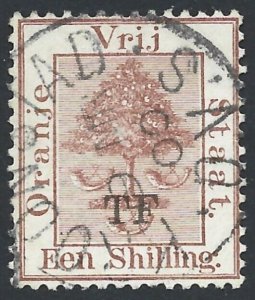 Orange Free State 1898-99 TELEGRAPH 1/ Light Red-Brown VF Used Hiscocks #39-