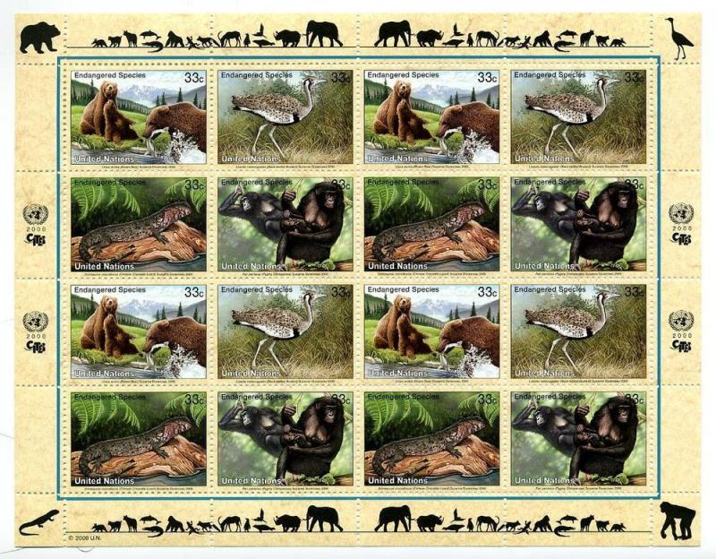 UN New York -Scott's # 776a Endangered Species 2000 SH -M NH
