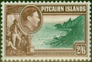 Pitcairn Islands 1940 2s6d Green & Brown SG8 Fine MM