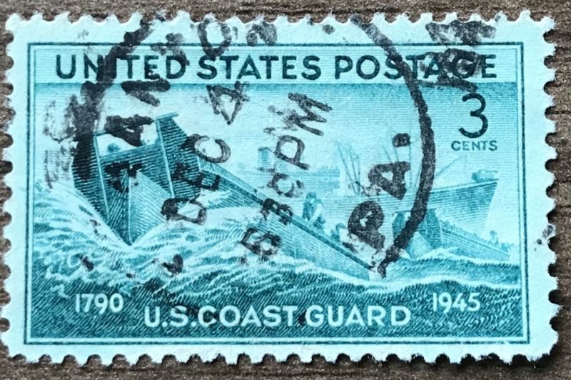 US #936 Used Single CDS US Coast Guard SCV $.25 L35