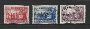 AUSTRALIA - 1937 ANNIVERSARY OF NEW SOUTH WALES - SCOTT 163 TO 165 - USED