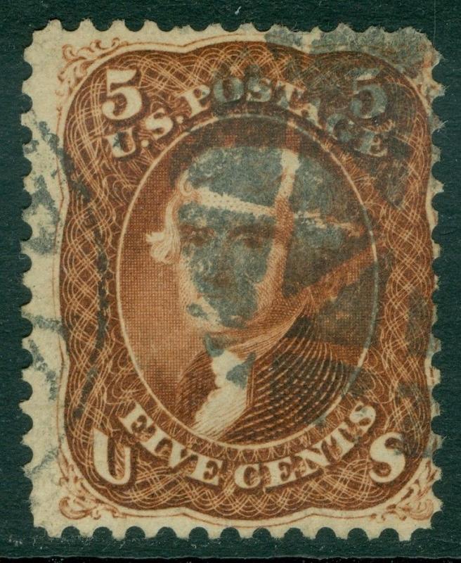 EDW1949SELL : USA 1862 Scott #75 Used. Choice color. PSAG Certificate. Cat $475.