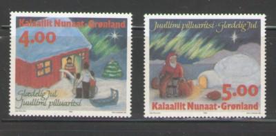 Greenland Sc 275-76 1994 Christmas stamp set mint NH