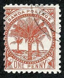 Samoa SG89 1899 Colour Change 1d Deep Red-brown Fine used