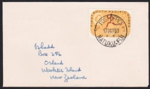 FIJI 1963 cover to New Zealand - MATUKU cds................................B2610