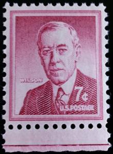 1956 7c Woodrow Wilson, 28th President Scott 1040 Mint F/VF NH