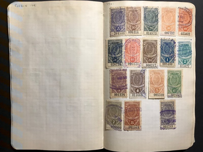 Argentina Revenue Stamps Mint/Used 1884-1912 (1100 Stamps)