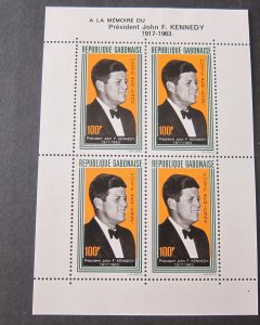 Gabon 1964 Sc C27a John F Kennedy set MNH