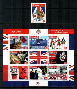 Gibraltar #964-965  MNH  Scott $15.20  Stamp + S/S