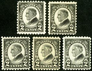 US Stamps # 612 MNH F-VF Lot of 5x Scott Value $162.00