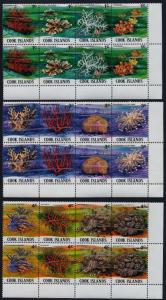 Cook Islands 564-81 BR Blocks MNH Coral, Marine Life
