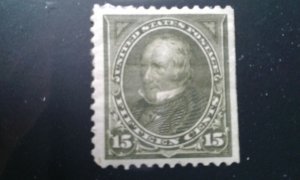 US #259 mint hinged thin SE e198.5075