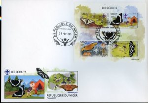 NIGER 2023 SCOUTS SHEET FIRST DAY COVER