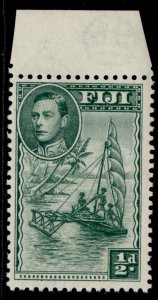 FIJI GVI SG249b, ½d green, NH MINT. PERF 12