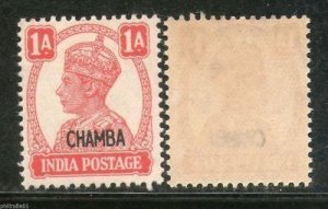 India CHAMBA State KG VI 1An Postage Stamp SG 111 / Sc 92 Cat £3 1v MNH