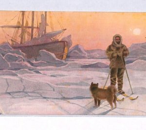 NORWAY Polar DOG Card *POLHAVET* SHIP Cancel EXPEDITION 1918? PH6